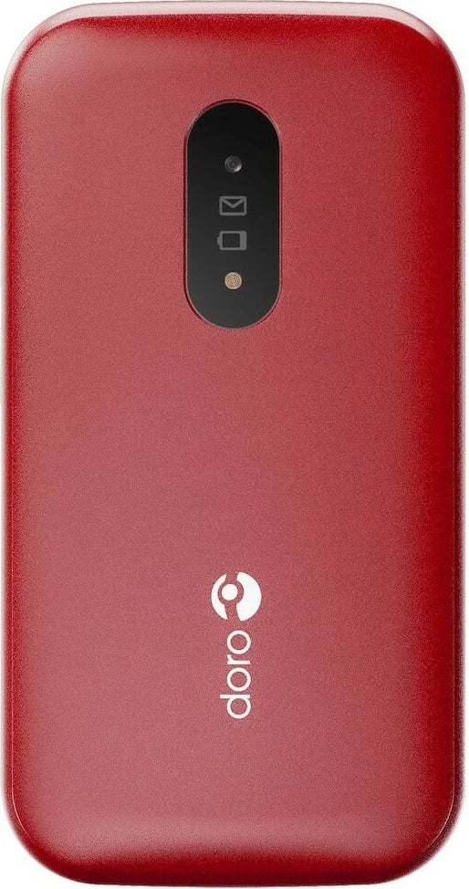 Celular Doro 2820, Clamshell, Single SIM, 2.8", Bluetooth, 1000 mAh, Kuq, Bardhë