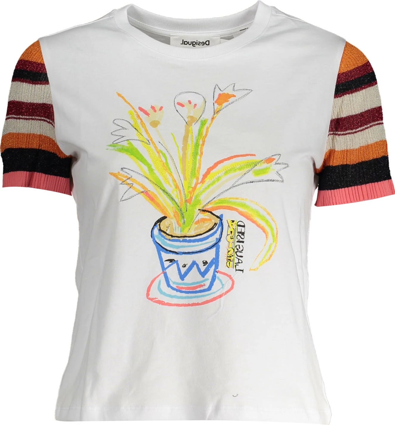 Maicë Desigual për femra, e bardhë