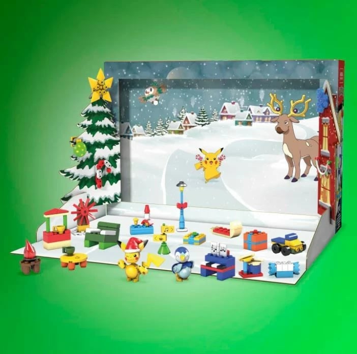 Kalendar advent Mega Bloks Mega Construx Pokemon GYG99, 225 pjesë, plastikë, set me figura