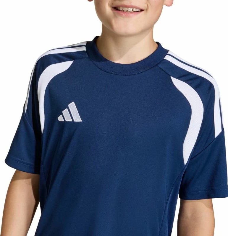 Fanellë futbolli për fëmijë adidas, kaltër e bardhë