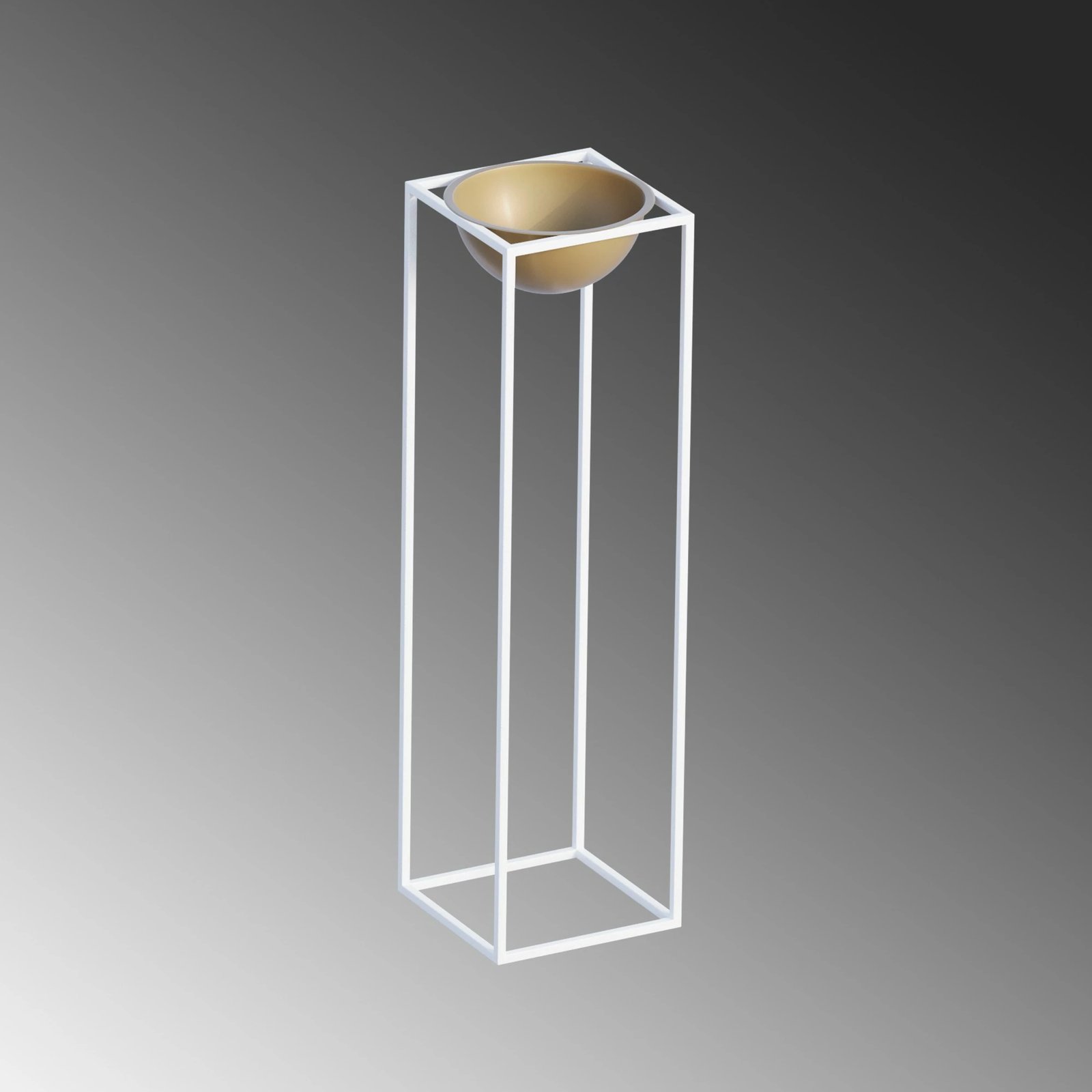 Vazo dekorative, e bardhë dhe ari, GED-020-C Vazo dekorative, e bardhë dhe ari, GED-020-C