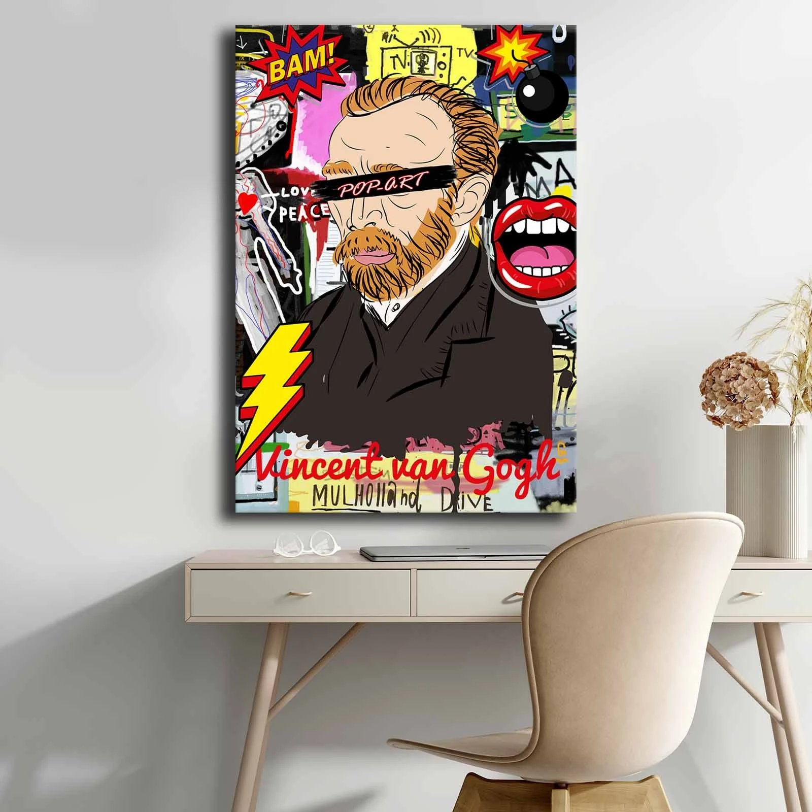 Pikturë dekorative në kanavacë, Wallity, 70100POP-019, shumëngjyrëshe, 70x100cm