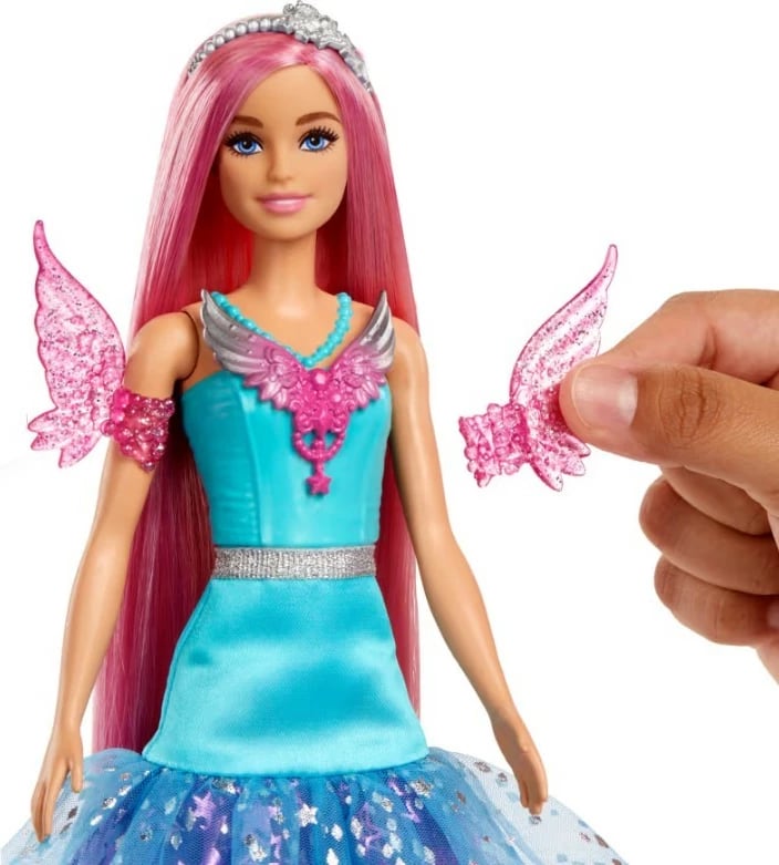 Kukull Barbie Mattel A Touch of Magic JCW48 me aksesorë dhe dy kafshë lodër