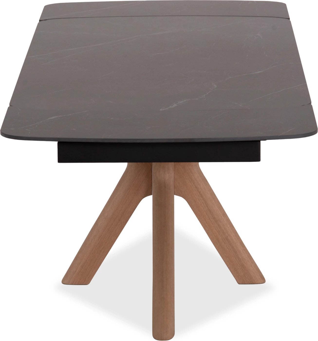 Tavolinë ngrënieje HORIZON, sipërfaqe qeramike, këmbë betule me faner frashëri, 180x90x76cm