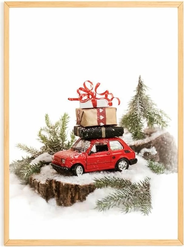 Pikturë dekorative me kornizë, shumëngjyrëshe, Wallity, Nwyearsngmdl53, 33x48cm