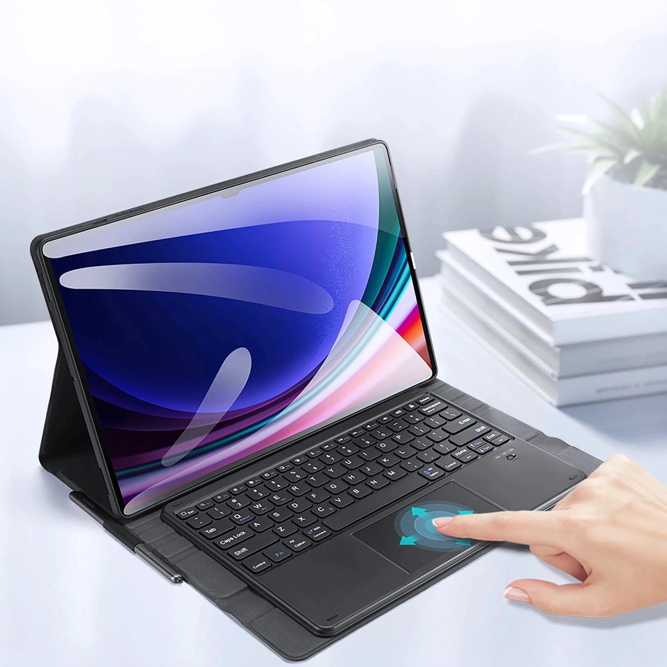 Mbështjellës me tastierë Bluetooth Dux Ducis TK Series për Samsung Tab S9 Ultra, i zi