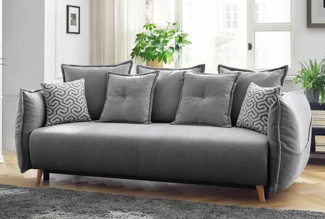 Divan-krevat treshe, Atelier del Sofa, Puffy, gri