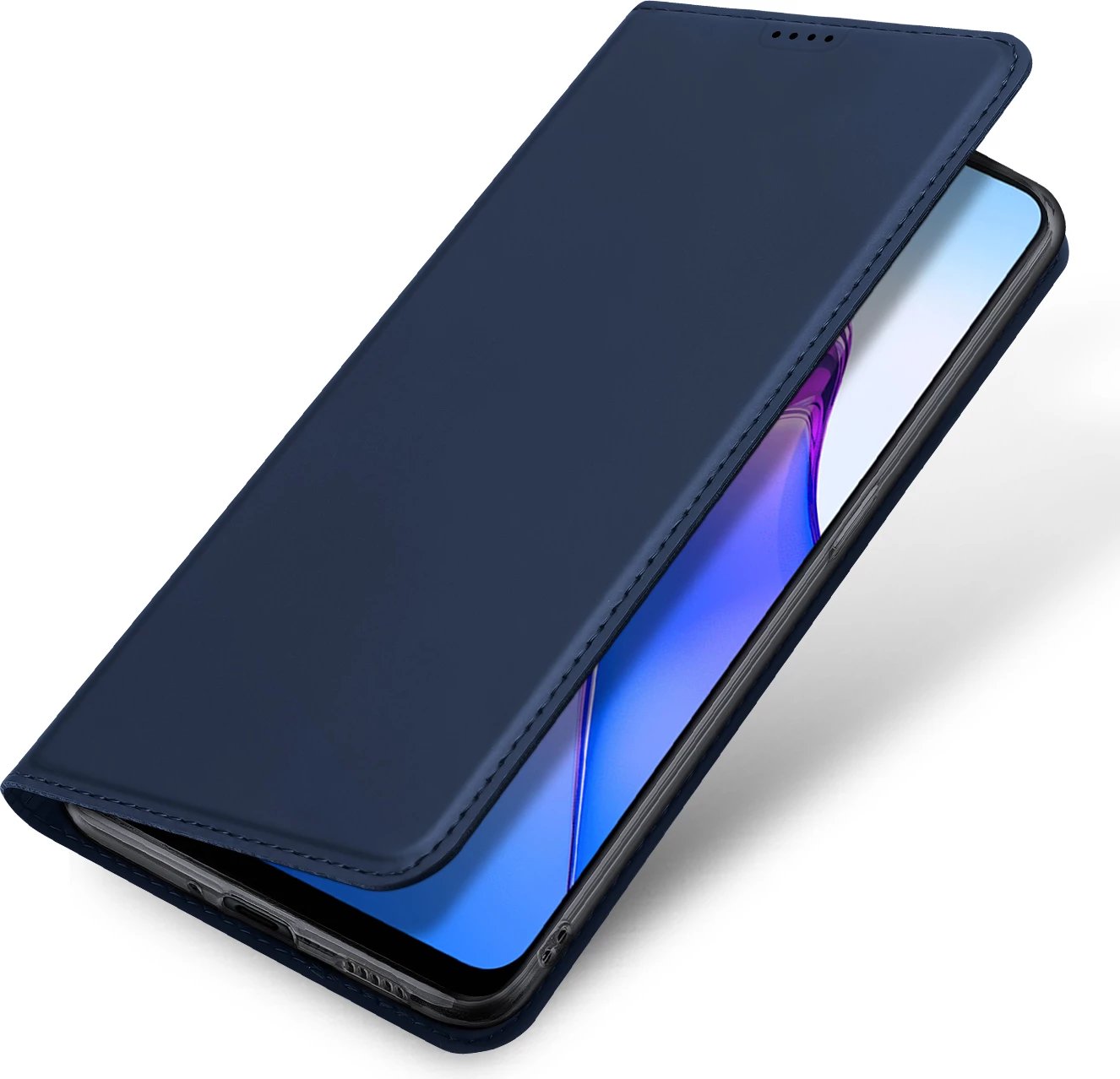 Mbështjellës Dux Ducis Skin Pro për Oppo Reno 8, me kapak, xhep për kartelë, funksion standi, kaltër Mbështjellës Dux Ducis Skin Pro për Oppo Reno 8, me kapak, xhep për kartelë, funksion standi, kaltër