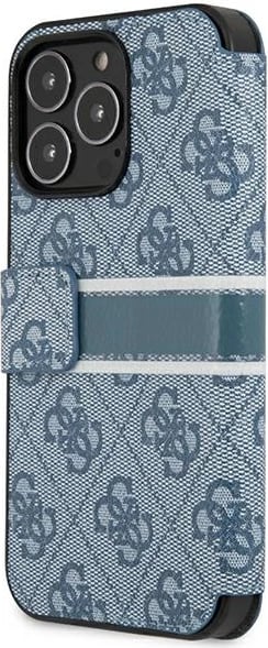 Mbështjellës Guess 4G Stripe për iPhone 13 Pro / 13 6.1", Blu