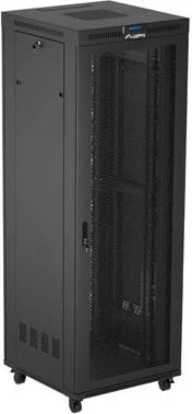 Kasë rack LANBERG 19" 47U 800x800, me derë perforuese LCD, e zezë
