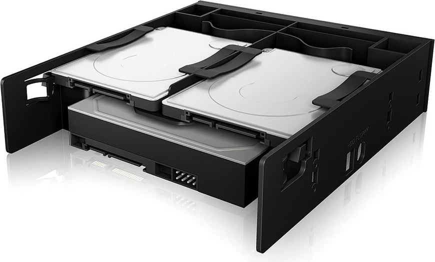Kornizë montimi IcyBox IB-5251 për 2x 2.5" + 1x 3.5" HDD/SSD, e zezë