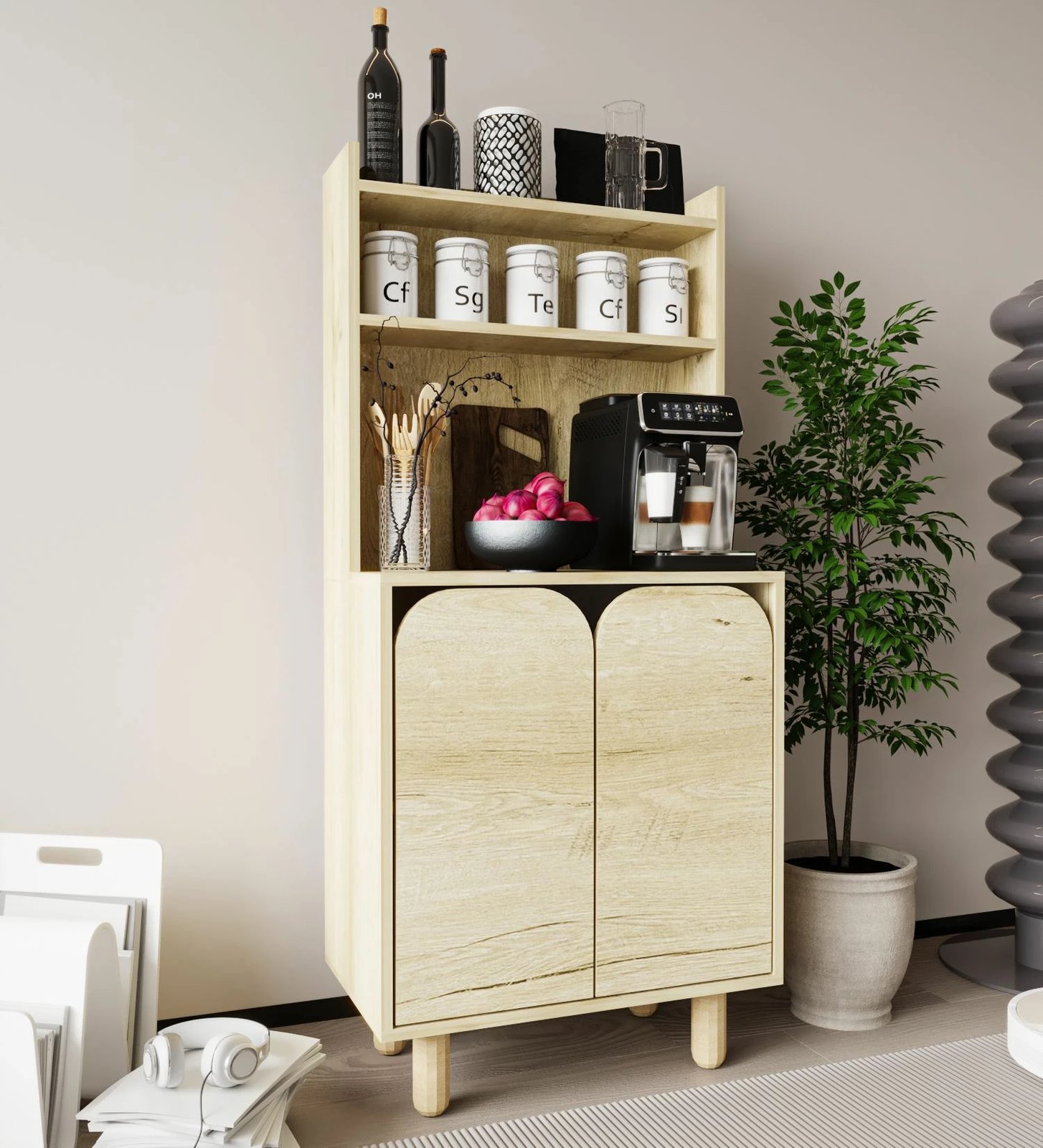 Dollap multifunksional Skye Decor, Parma 2, ngjyrë lisi Sapphire Oak