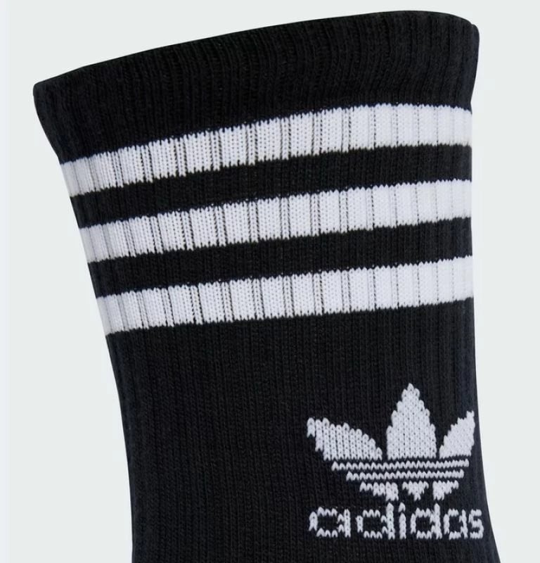 Çorape crew adidas, të bardha dhe të zeza