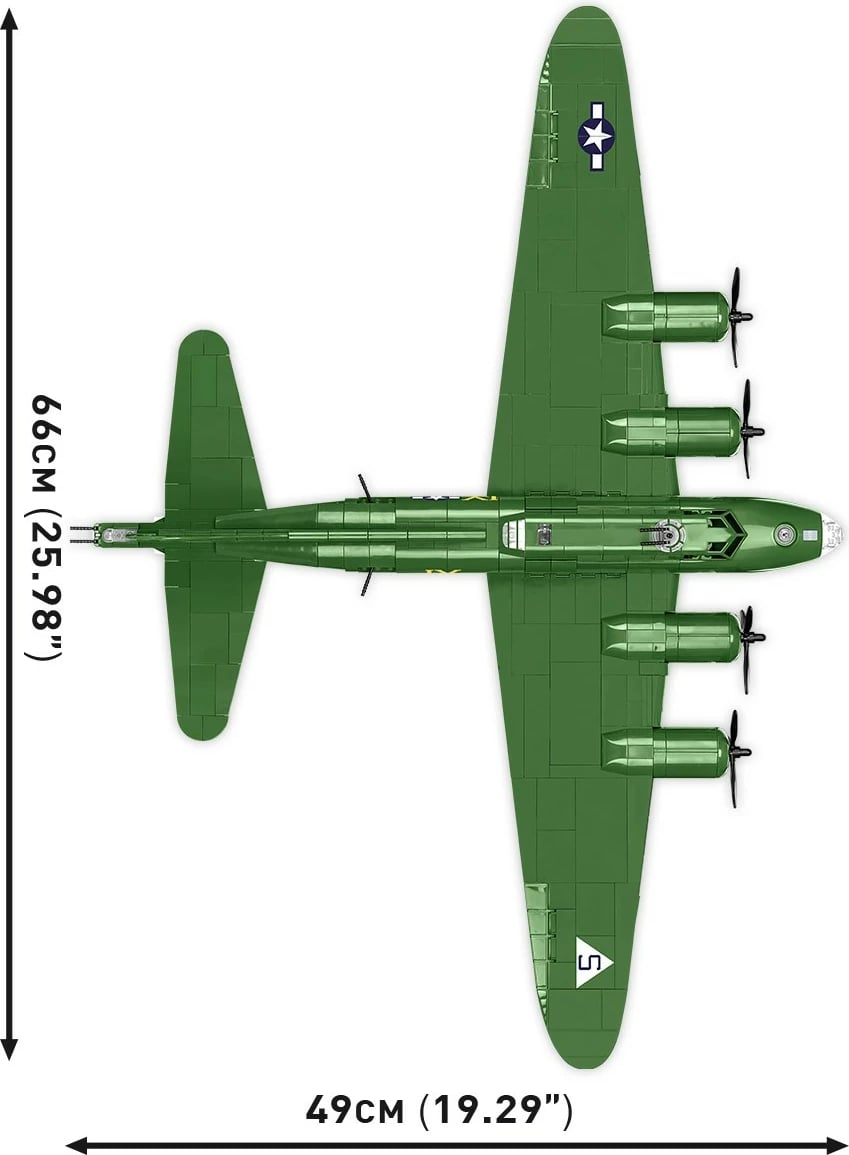 Set blloqesh ndërtimi Cobi Klocki Boeing B-17G Flying Fortress, 1210 pjesë, 2 figurina, Jeshile Set blloqesh ndërtimi Cobi Klocki Boeing B-17G Flying Fortress, 1210 pjesë, 2 figurina, Jeshile