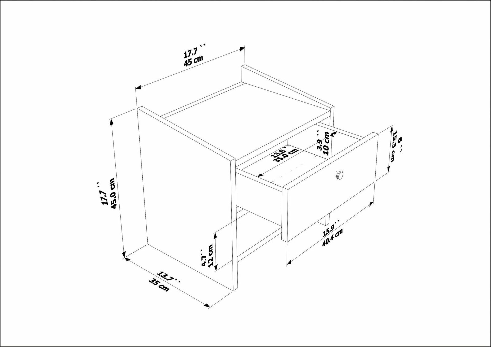 Komodinë nate Skye Decor, Berlin, ngjyrë arre, bezhë