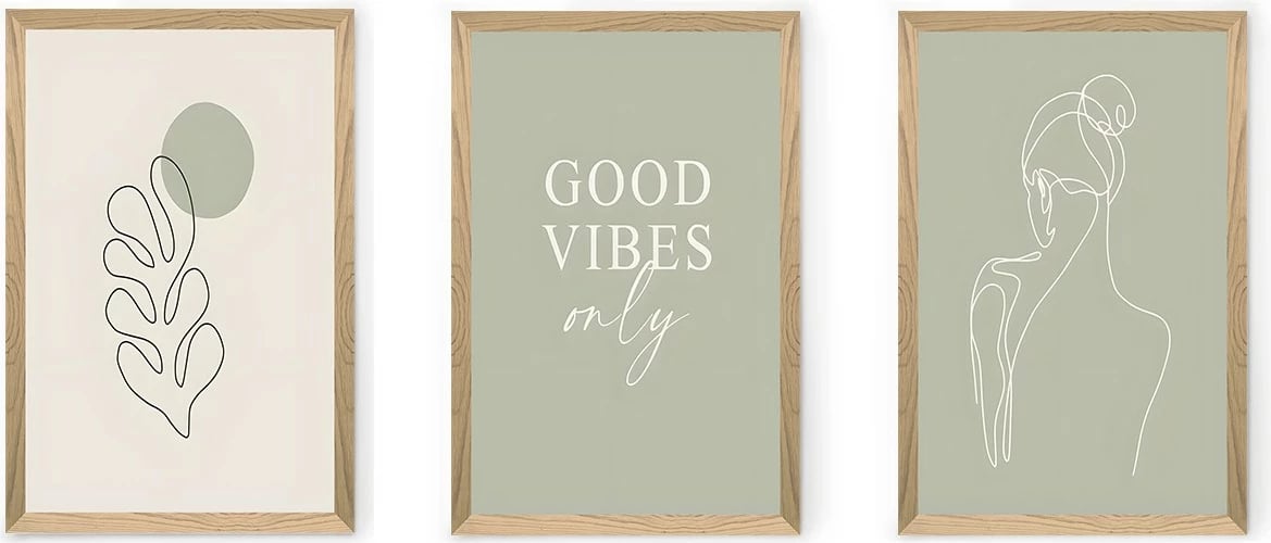 Set pikturash dekorative (3 copë), Wallity, Artsycllct13