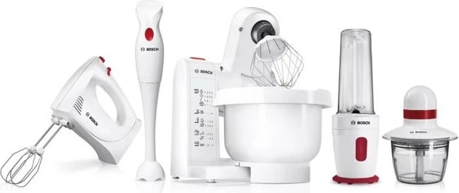 Grirës ushqimi Bosch MMRP1000, 0.8L, 400W, Kuq/Bardhë