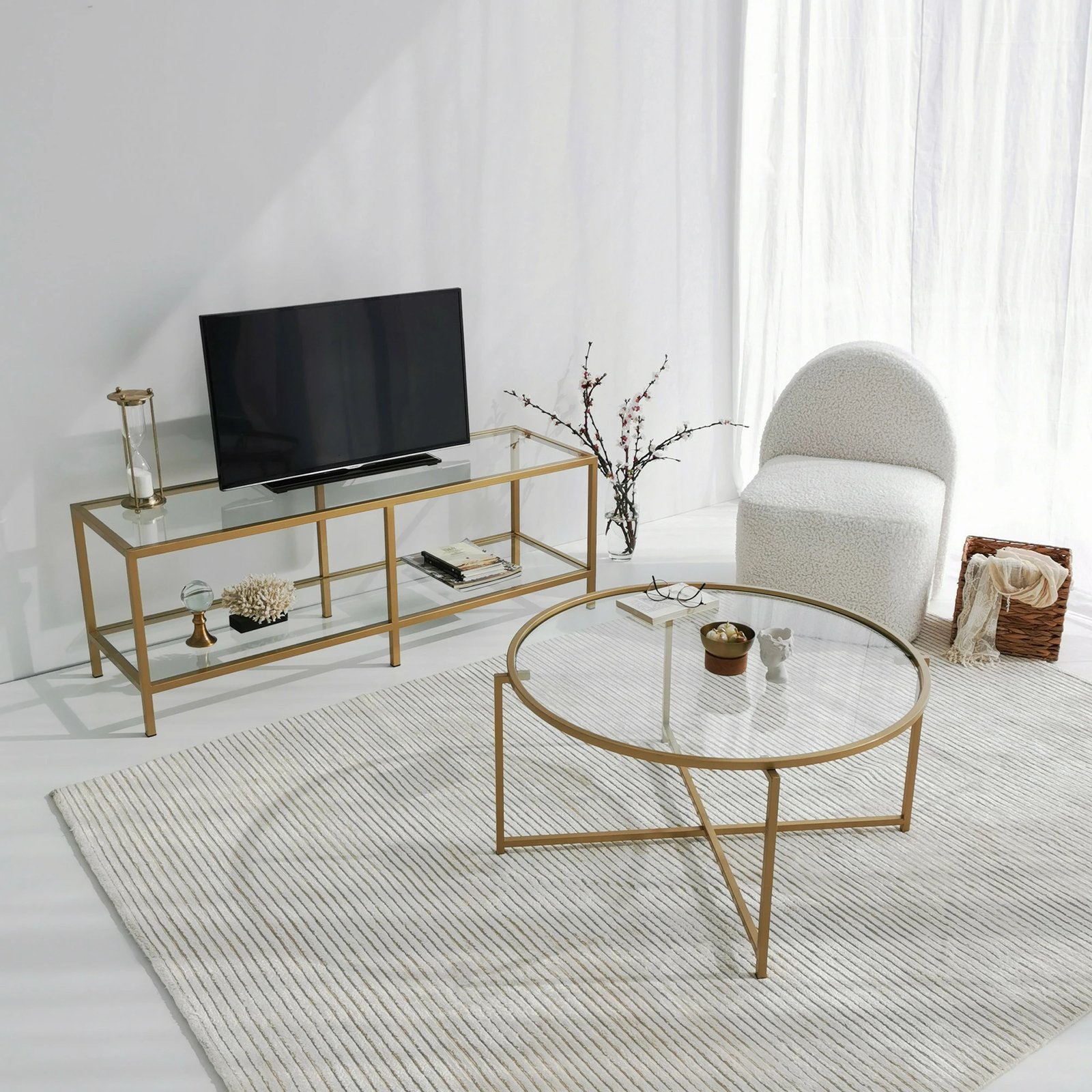 Komodë për TV, Hanah Home, Basic Gold, TV501