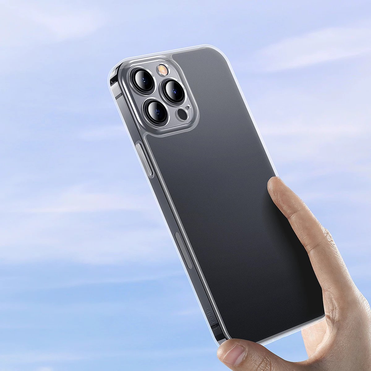Mbështjellës Baseus Frosted Glass Case për iPhone 13 Pro, Transparent Mbështjellës Baseus Frosted Glass Case për iPhone 13 Pro, Transparent