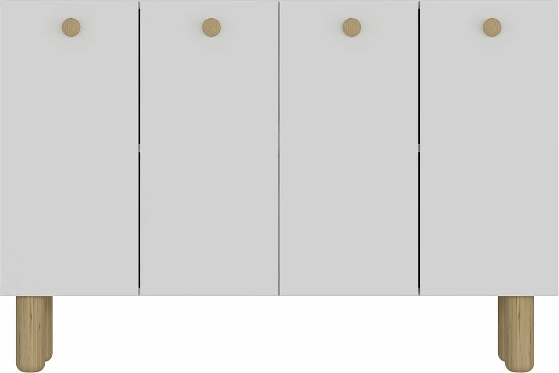 Konsol Skye Decor, Ilay Bohem, e bardhë, lisi safir