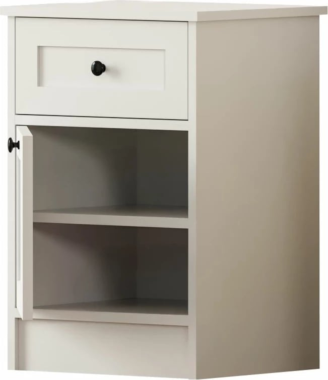 Komodinë nate Skye Decor, Rb-168-03, ngjyrë e bardhë mat