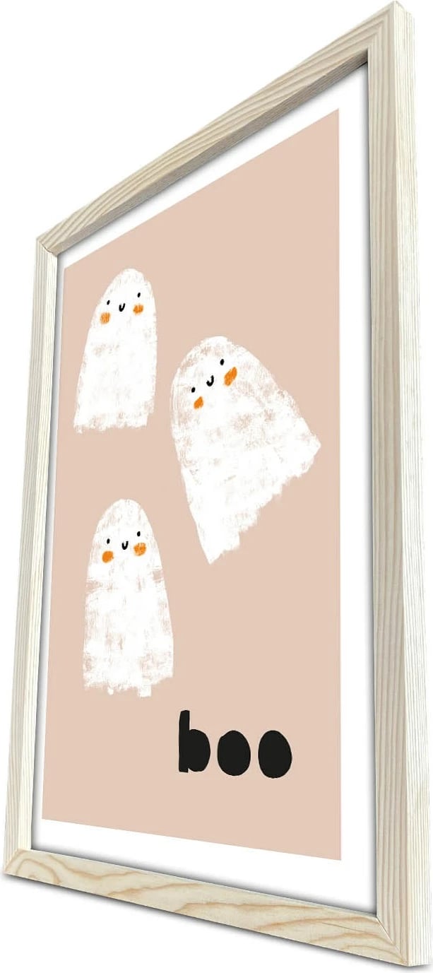 Pikturë dekorative me kornizë MDF, Wallity, 3853KCT-010, ngjyrë e bardhë dhe pudër, 38x53cm