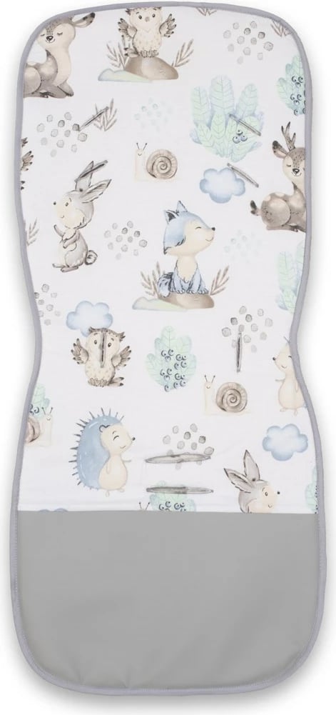 Madrac karroce, Baby Mix, Hedgehog, 78x38 cm universal, dyshefësh me pjesë poshtë eko‑lëkurë, multicolor