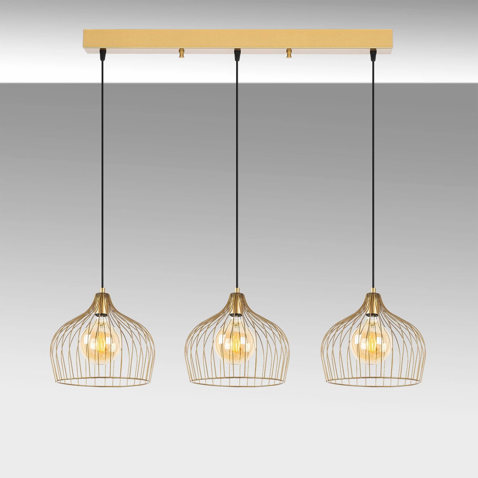 Llambë tavani Opviq, Bek - 11376, ngjyrë ari e shndritshme, lartësi e rregullueshme