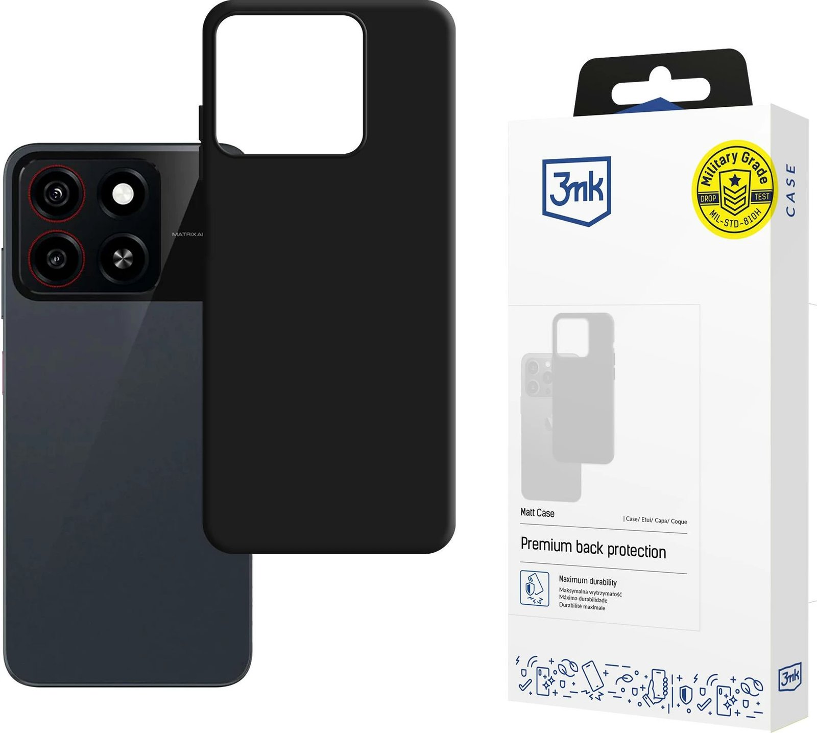 Mbështjellës 3mk Matt Case për ZTE Blade A35, i zi Mbështjellës 3mk Matt Case për ZTE Blade A35, i zi