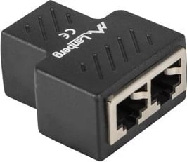 Adapter LANBERG RJ45 - 2x RJ45, ekranim