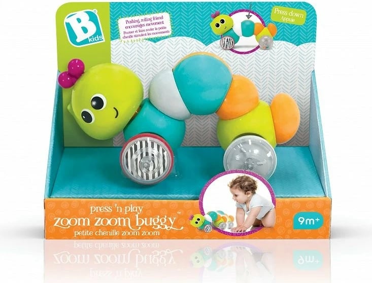 Lodër breshkë me rrota B-kids Caterpillar Car, shumëngjyrëshe