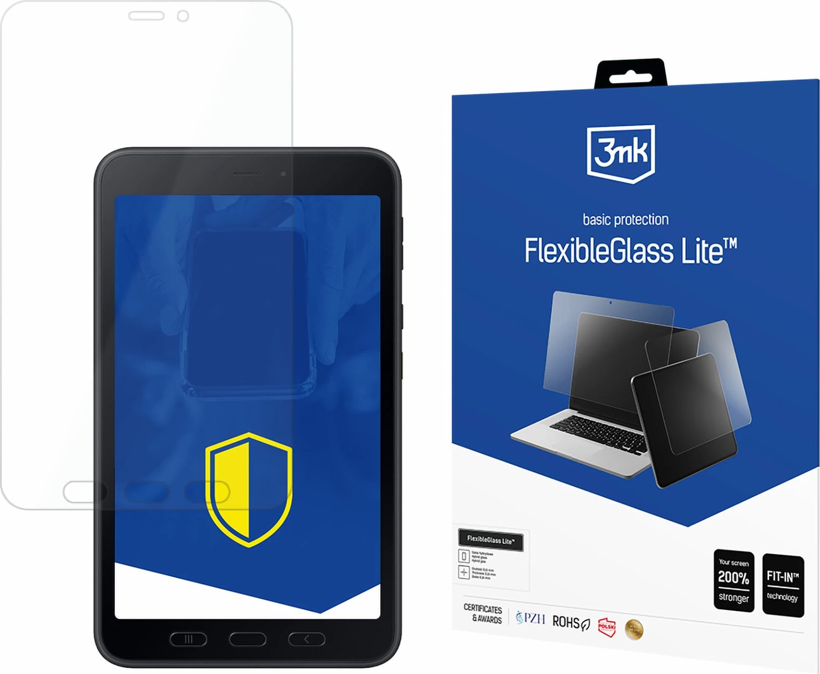 Xham hibrid mbrojtës 3mk FlexibleGlass Lite për Samsung Galaxy Tab Active 5, Transparent