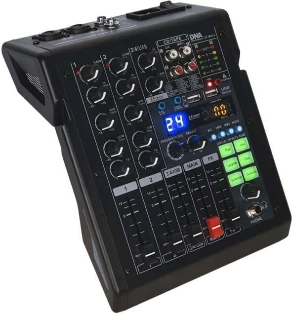 Mikser audio DNA EF-MIX 4 USB MP3 Bluetooth, analog