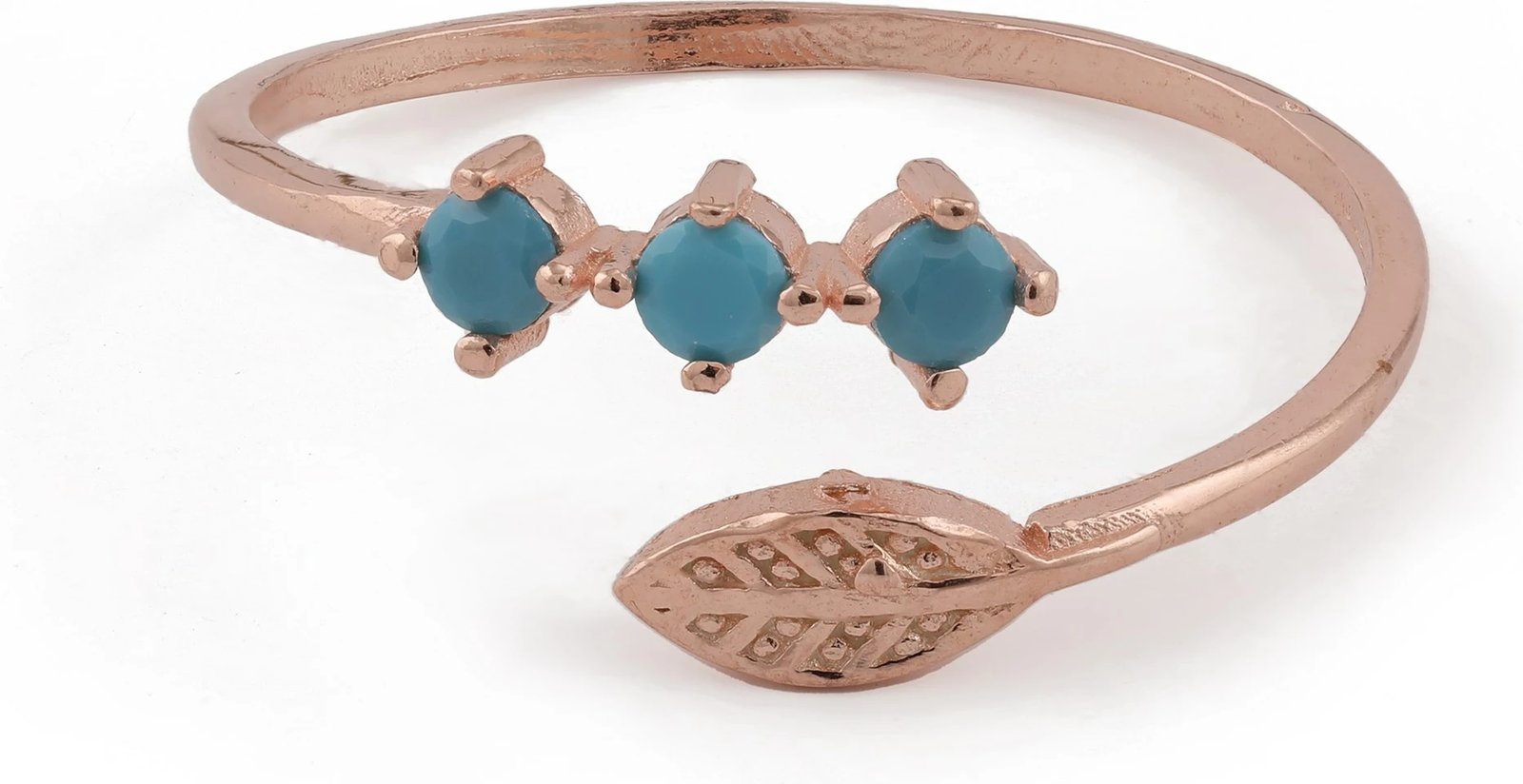 Unazë argjendi Jumeon, ngjyrë rozë ari dhe turquoise, 11582MAVI