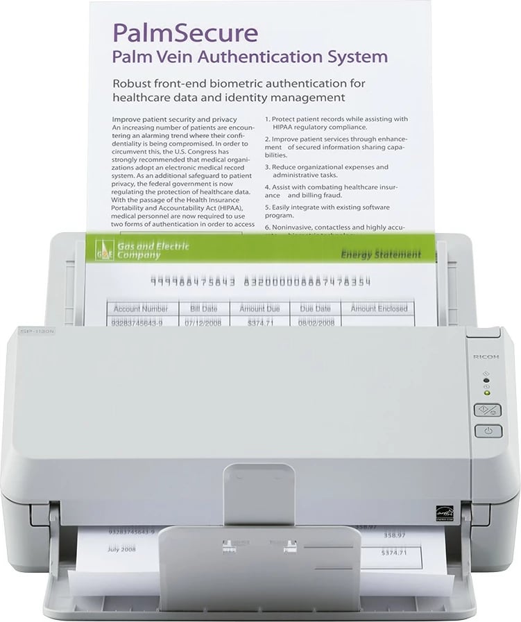 Skaner dokumentesh Ricoh SP-1130N, 30ppm, duplex, Ethernet, USB, ngjyrë gri