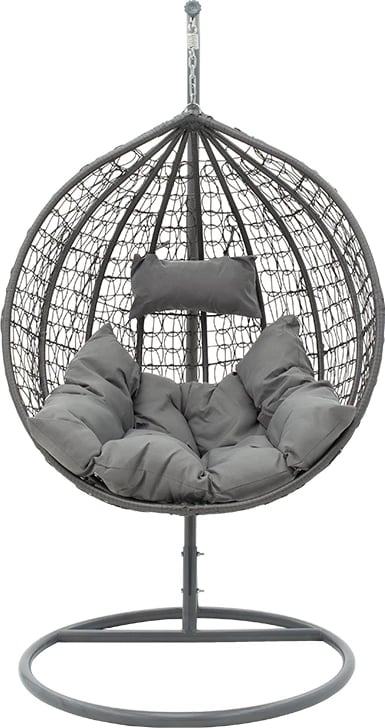 Karrige varëse për kopsht, ngjyrë gri, 106x103x200 cm