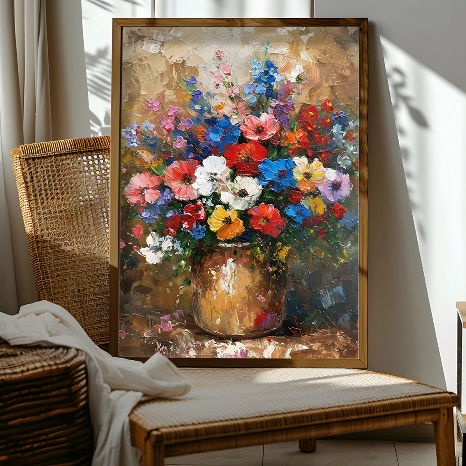 Pikturë dekorative me kornizë MDF, Wallity, AI117, shumëngjyrëshe, 50x70x3.5cm