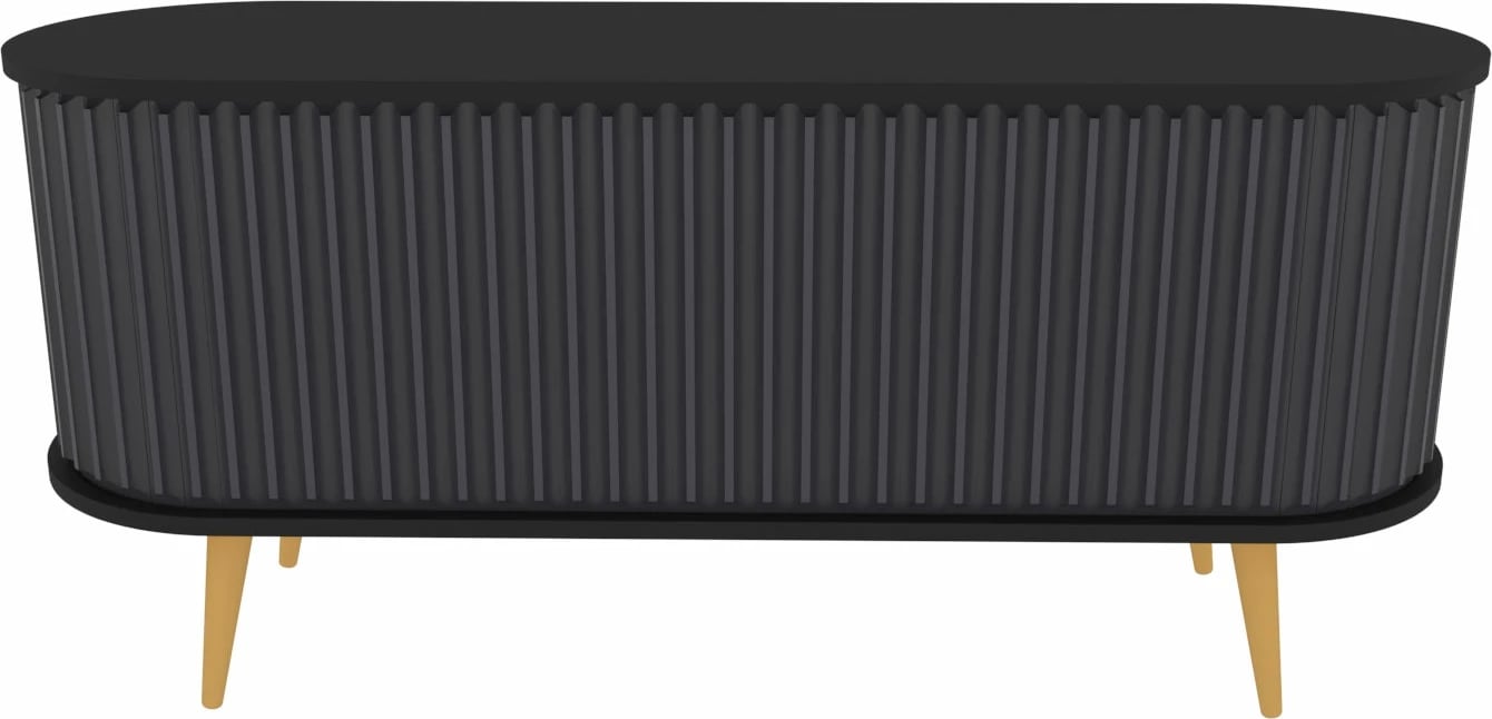 Komodë TV Skye Decor, e madhe, ngjyrë e zezë dhe antracit