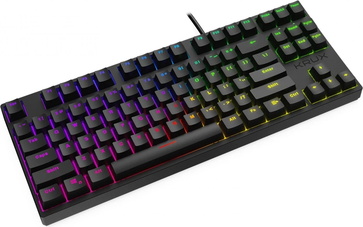 Tastierë KRUX Atax PRO RGB Gateron Brown TKL, e zezë