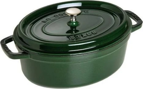 Tenxhere cocotte STAUB 40509-647-0, 3.2 L, 27 cm, Gize, e gjelbër