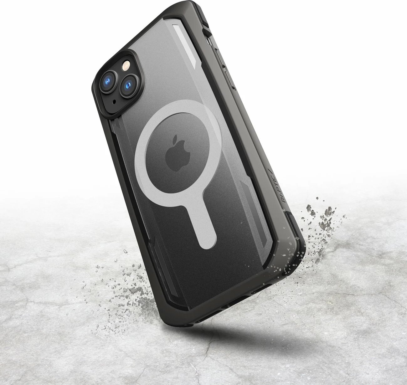 Mbështjellës Raptic X-Doria Secure built për iPhone 14 Pro Max me MagSafe, i zi