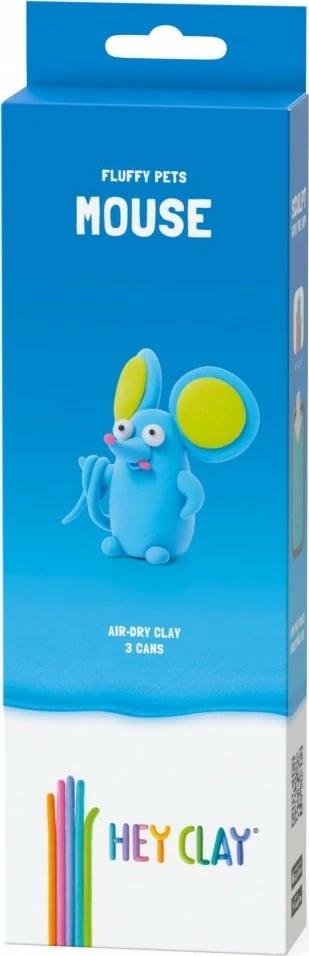 Masë modelimi Hey Clay Fluffy Animals Mouse, Tm Toys, 5 ngjyra