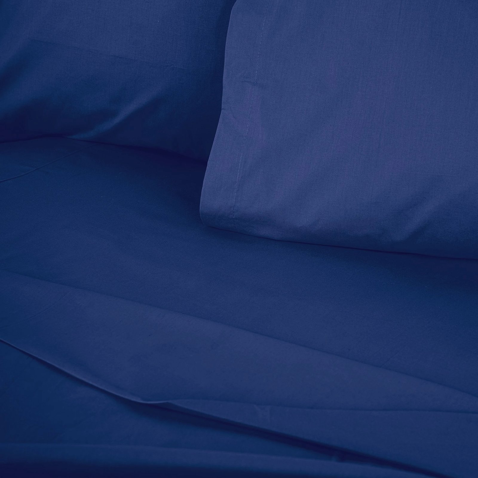 Çarçaf i sheshtë dopio Ranforce, ngjyrë e kaltër e errët, L'essentiel, 240x260cm