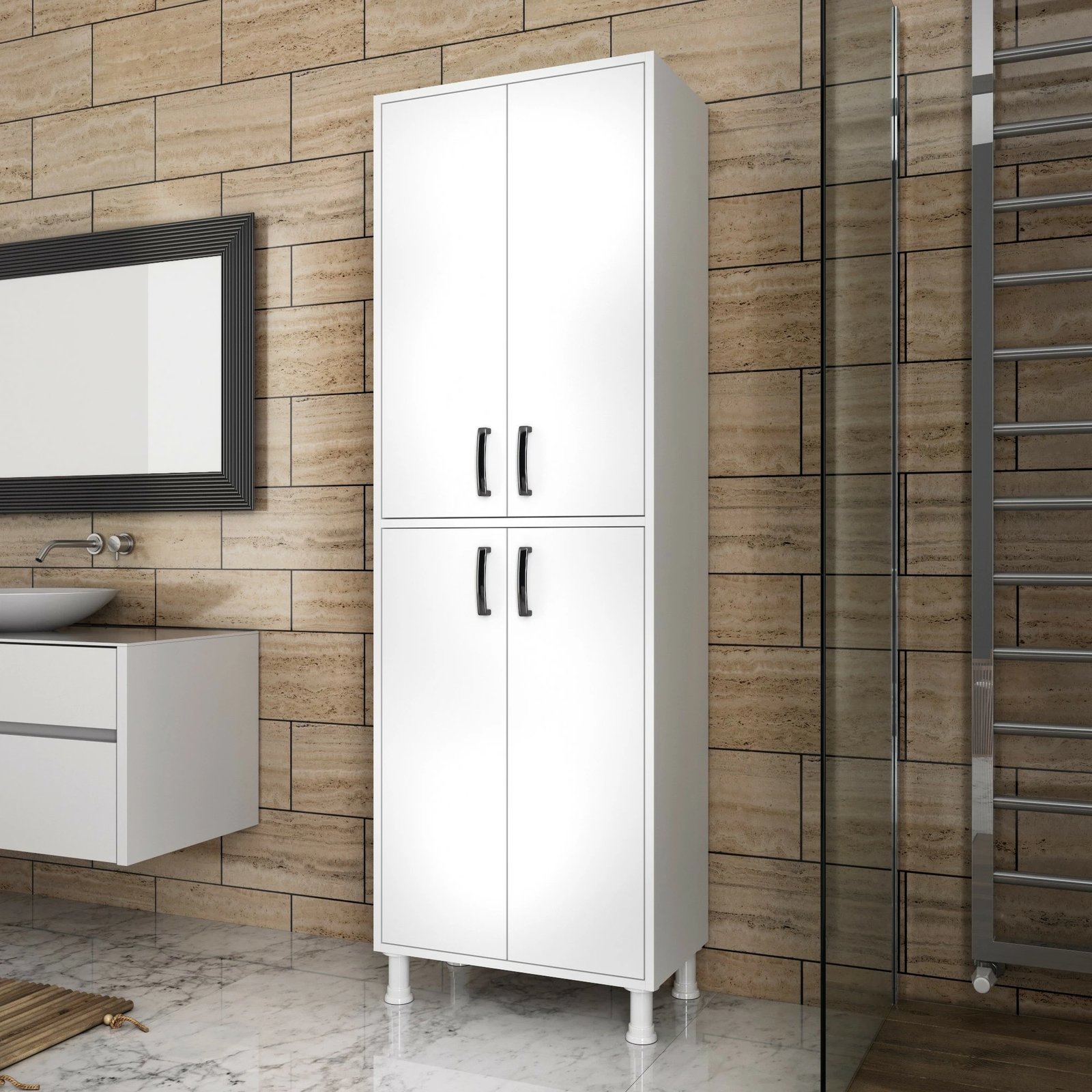 Dollap multifunksional Hanah Home, M4 - 1103, i bardhë