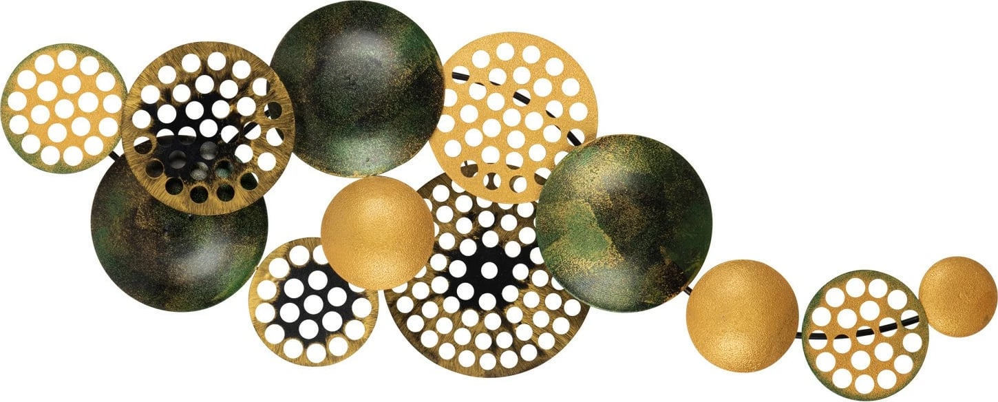 Aksesor dekorativ muri prej metali, Wallity Bronte, CH103-5, shumëngjyrësh, 90x8x42cm