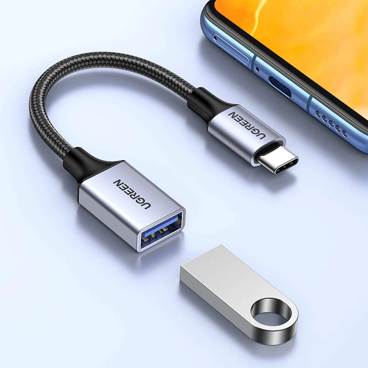 Kabllo adapter OTG Ugreen US378, 0.15m, i zi