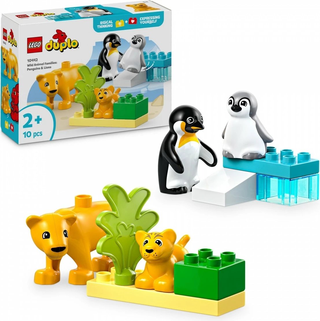 Set lodrash LEGO DUPLO 10442 Wild Animal Families: Penguins & Lions, 10 pjesë, për fëmijë 2+ Set lodrash LEGO DUPLO 10442 Wild Animal Families: Penguins & Lions, 10 pjesë, për fëmijë 2+