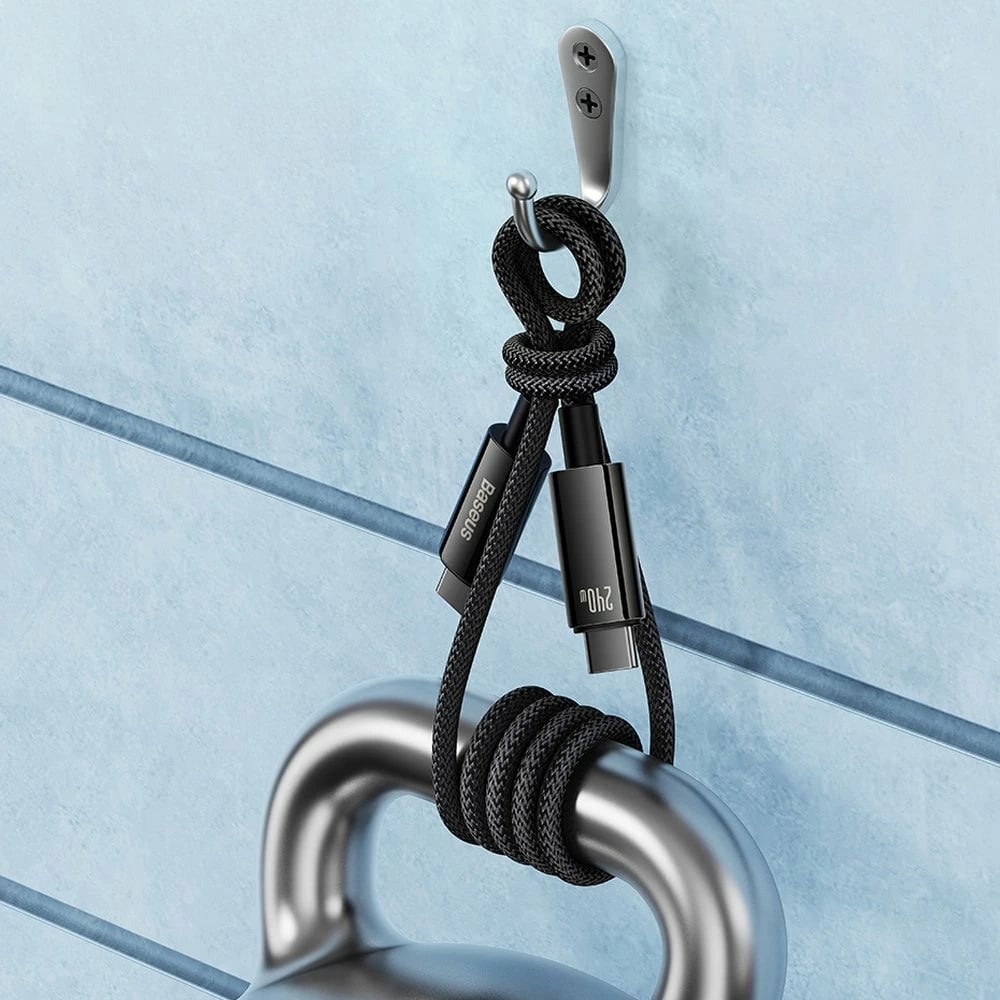 Kabllo USB-C në USB-C Baseus CAWJ040001, 1m, 240W, e zezë