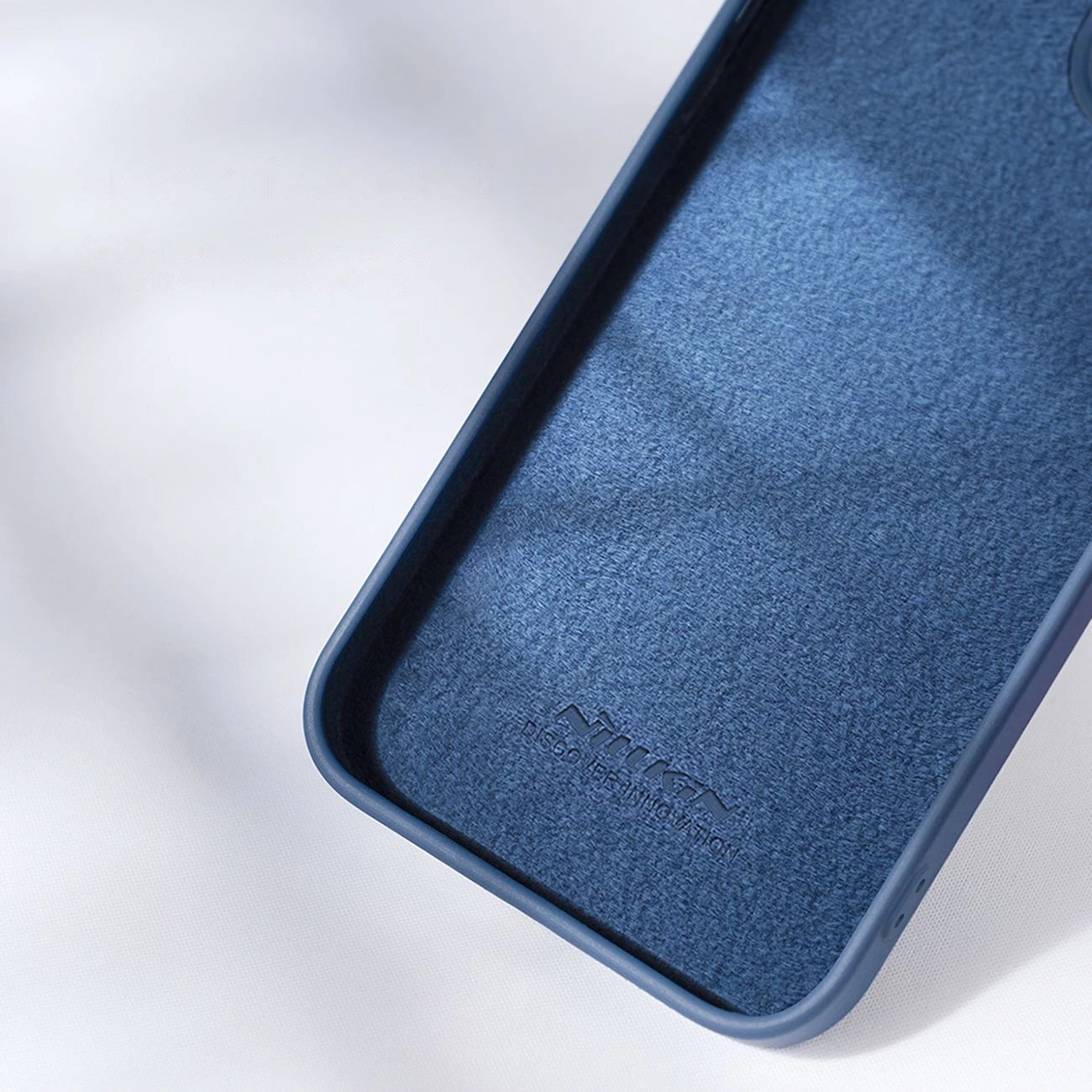 Mbështjellës Nillkin CamShield Silky Silicone për iPhone 14 Pro Max, Silikon, Kaltër
