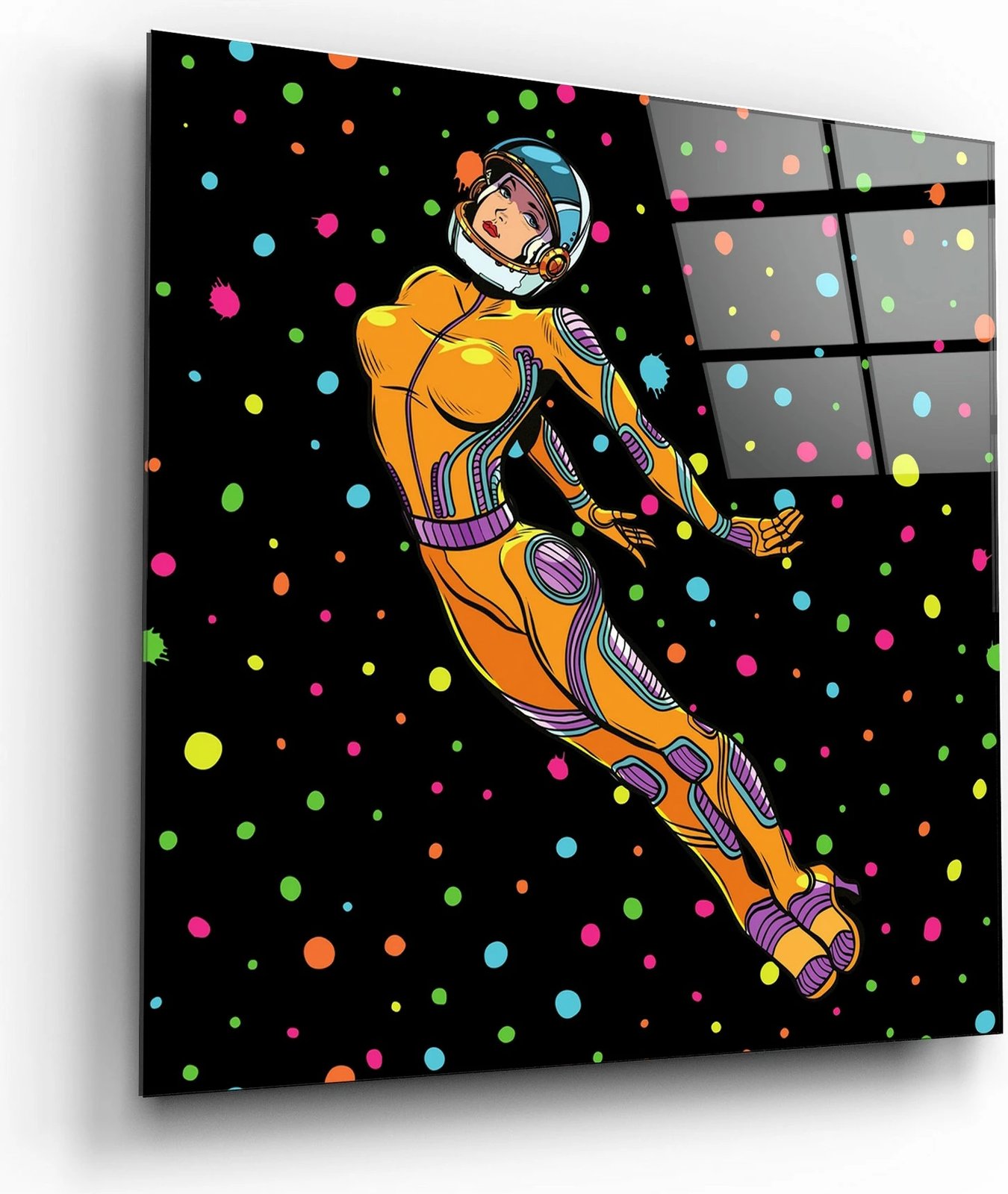 Pikturë dekorative prej xhami të temperuar, shumëngjyrëshe, Wallity KRV-1002, 50x50